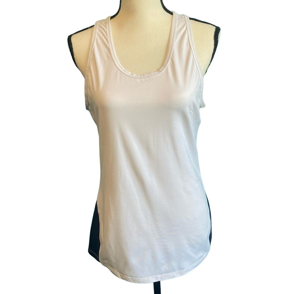 Athleta White Colorblock Active Tank Top Women's Medium